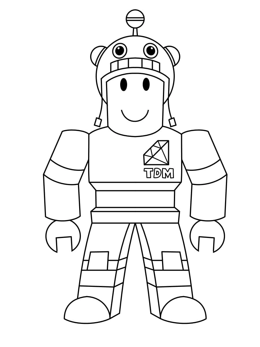 Coloring page Roblox with diamond